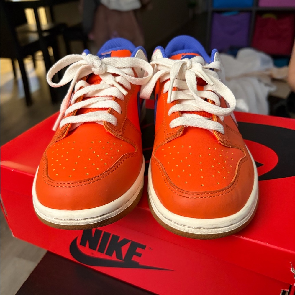 Nike Kids Orange and Pink Sneakers with White Accents - Picture 3 of 6